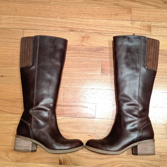 Clark's Maypearl Viola cherry brown boot riding boots - Picture 3 of 8